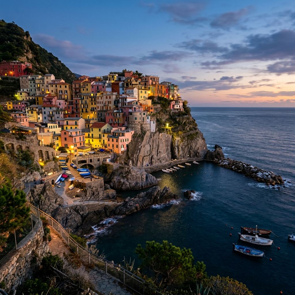 Cinque Terre at dusk