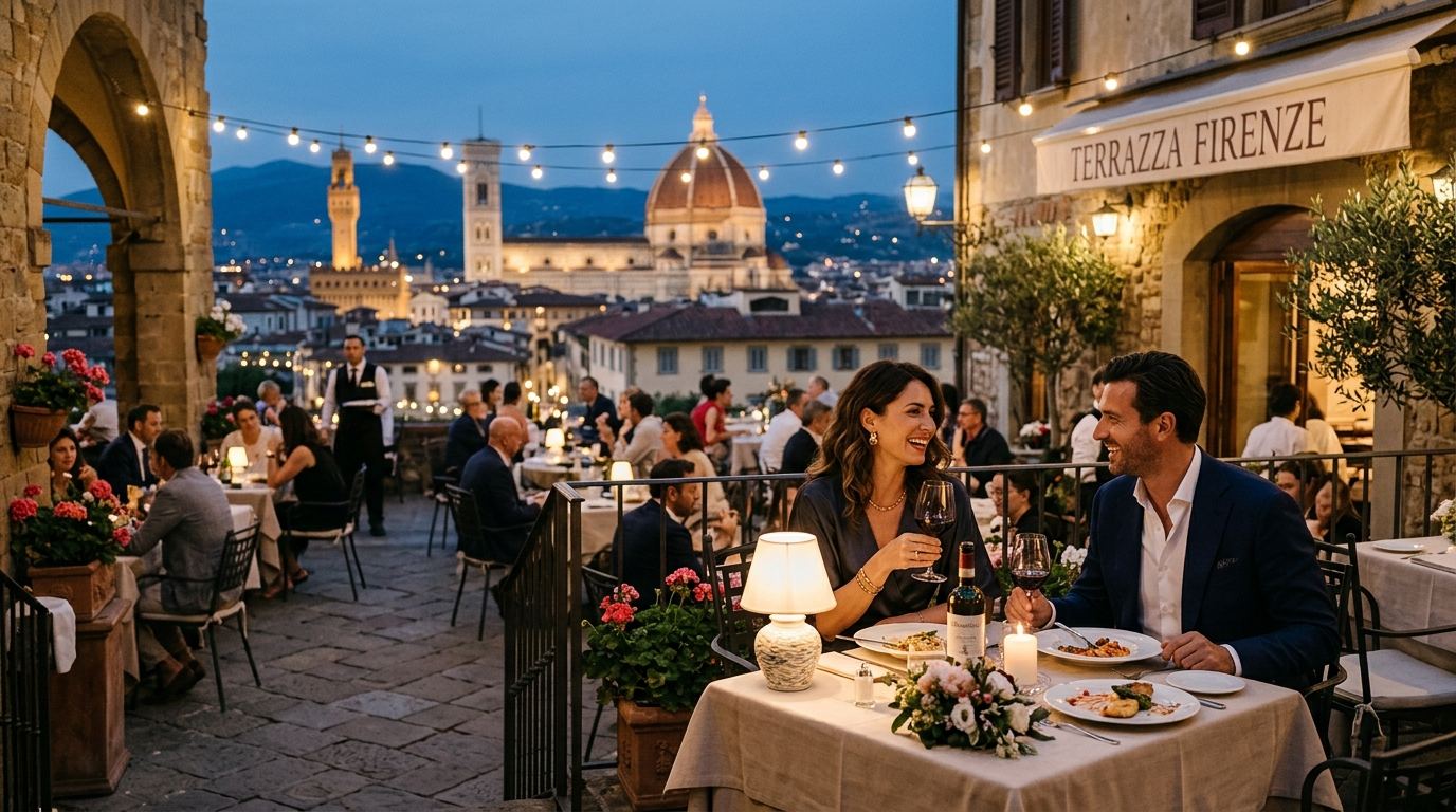 Elegant evening in Italy