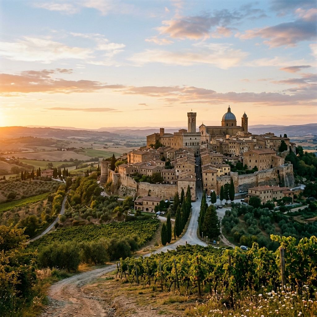 Pienza and the Val d'Orcia hills