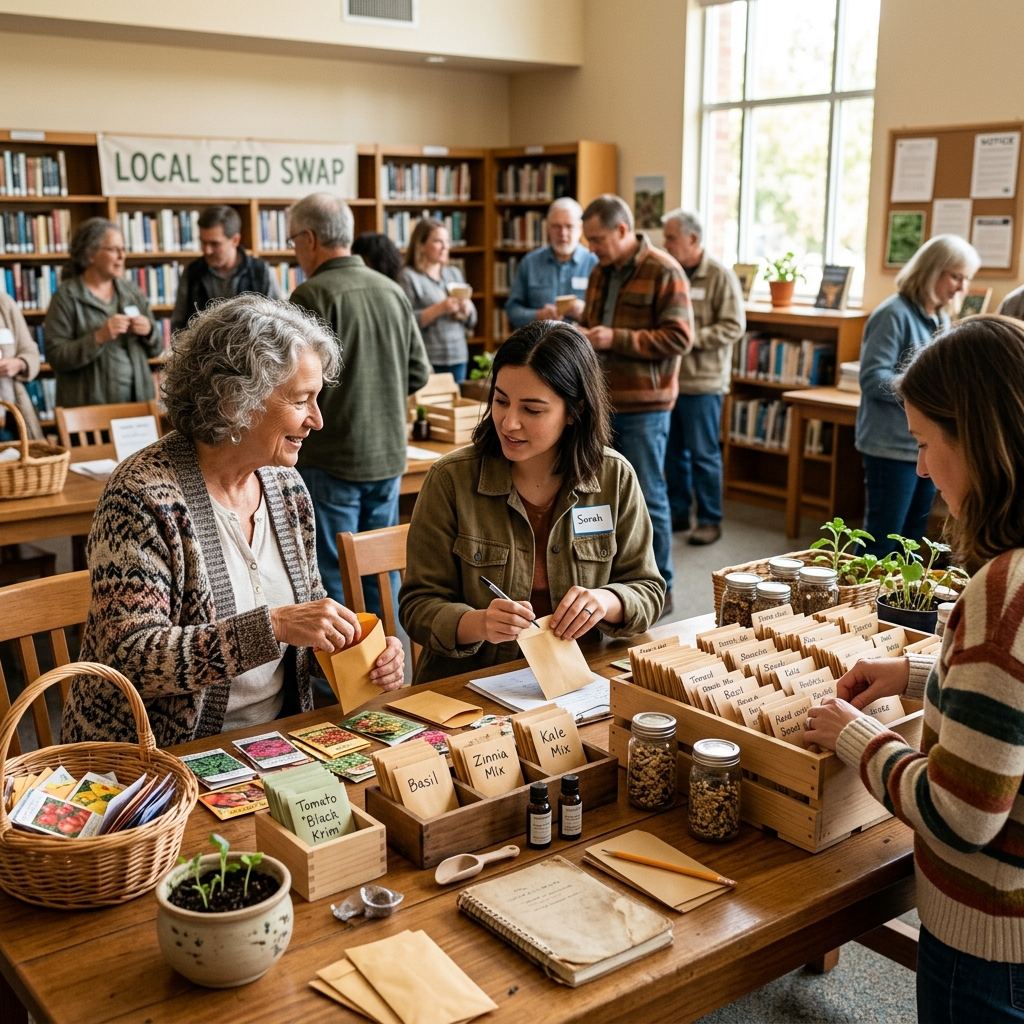 Seed swap at a local library